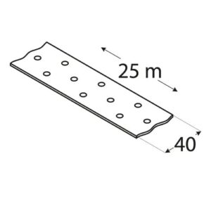 Banda Contravantuire Perforata 40mm x 25m TM2x25