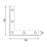 Coltar Plat 100x100x15x2 NA 100