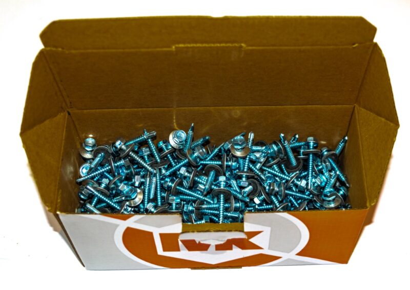 Surub Autoforant Cap Hexagonal 4.8×55 mm Zincat Cu Saiba Epdm – 250buc/cutie