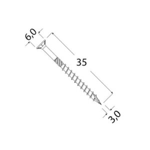 Surub Dulgherie Cap Inecat 3×35 – 500buc/cutie