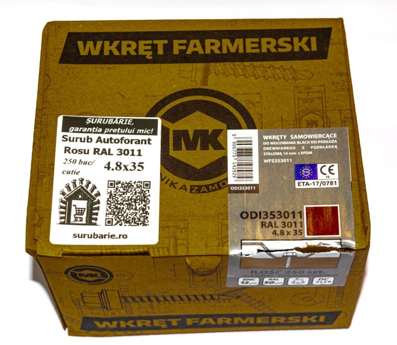 suruburi-autoforante-cap-hexagonal-4-835-mm-rosu-ral-3011-250-buc-cutie-2 Suruburi Autoforante Cap Hexagonal 4.8×35 mm Rosu Ral 3011- 250 Buc/cutie