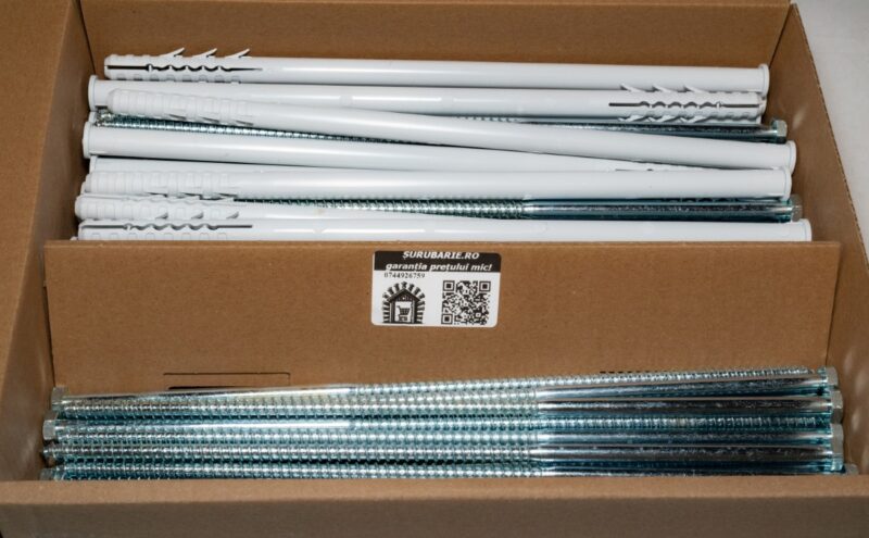 Dibluri 10×160 mm cu Surub cap Hexagonal – 50buc/cutie