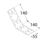 Coltar Lemn 135 grade 140x140x55x2.5 KLR6