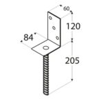 Suport Stalp Extern 84mm PS84L