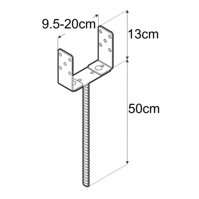 Suport Stalp Reglabil cu Tija Lunga PSRU 60-200