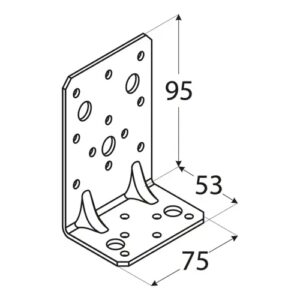 Coltar Lemn Ranforsat 95x53x75x2.5 KPK12