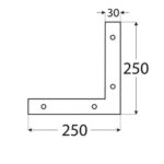 Coltar Plat 250x250x30x3 NA3