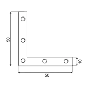 Coltar Plat 50x50x10x2 NA50