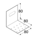 Coltar Reglabil Perforat 80x80x80x2 KMR8