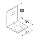 Coltar Reglabil Perforat 80x80x80x2 KMRP2