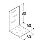 Coltar Reglabil Perforat Dreapta 60x80x60x2 KMR2
