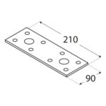 Conector Plat 210x90x2.5 LP6