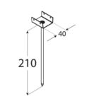 Cuie Fixare Sipca-Coama PD210/40