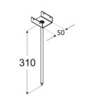 Cuie Fixare Sipca-Coama PD310/50