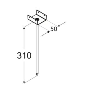 Cuie Fixare Sipca-Coama PD310/50