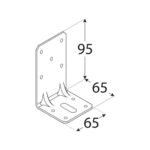 Coltar Lemn Ranforsat 95x65x65x2.5 KPK33
