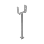 Suport Stalp Lemn 141 mm Tip U R500 cu Tija Tubulara Lunga si Baza