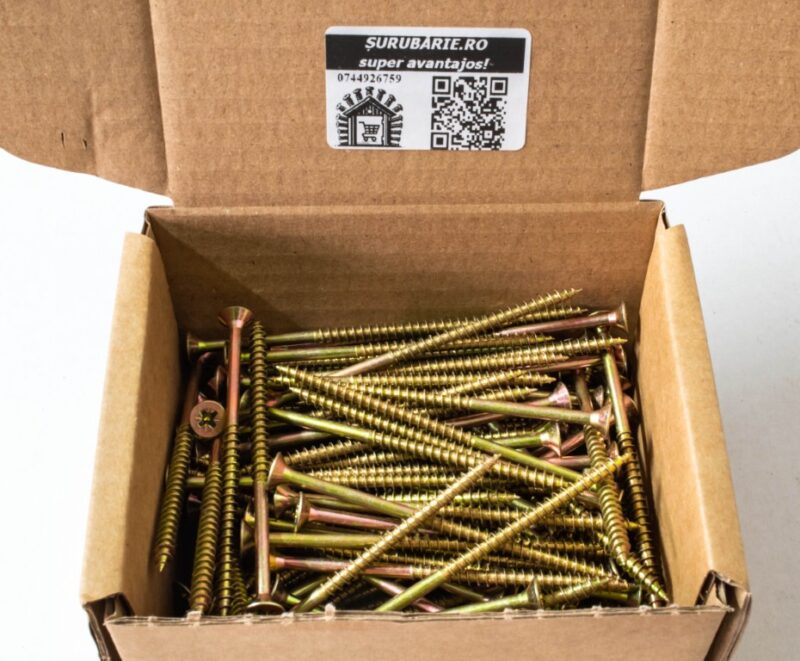 Holsuruburi Lemn Cap Inecat 5x80mm  – 150buc/cutie