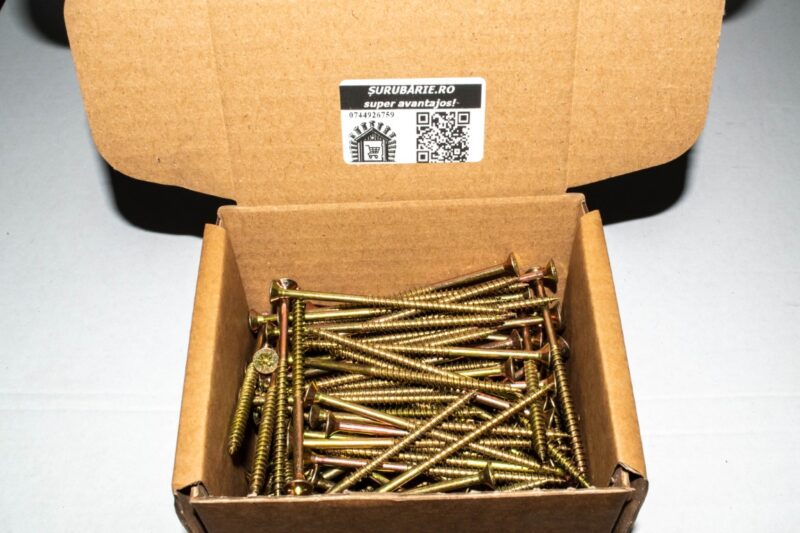 Holsuruburi Lemn Cap Inecat 5x80mm  – 150buc/cutie