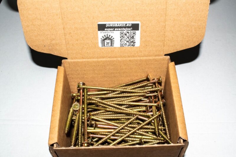 Holsuruburi Lemn Cap Inecat 5x90mm  – 100buc/cutie