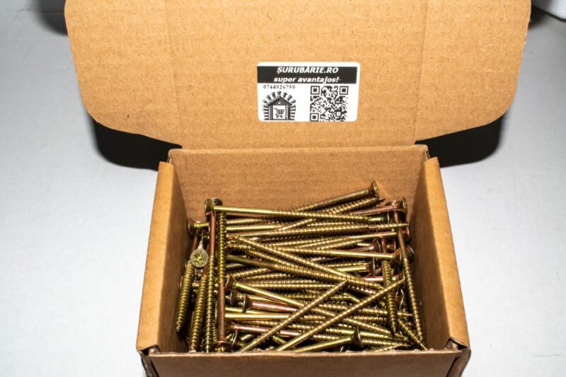 Holsuruburi Lemn Cap Inecat 6x200mm  – 100buc/cutie