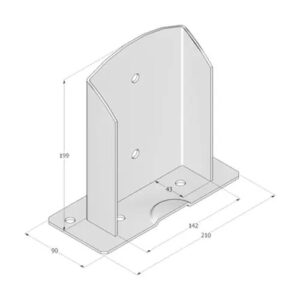 Suport Stalp Baza Despicata PSD140
