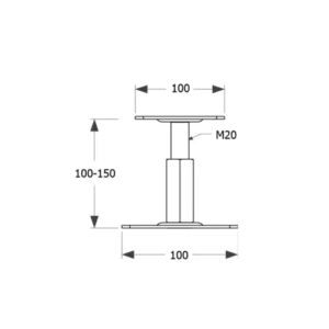 Suport Stalp Reglabil PR 100/100