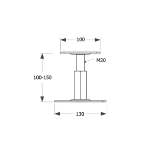 Suport Stalp Reglabil PR 100/130