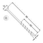 Suruburi Ancora Beton Celular (BCA) Cap Inecat 8×80 – 50buc/cutie