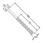 Suruburi Beton Cap Hexagonal 12.5×160 – 20buc/cutie