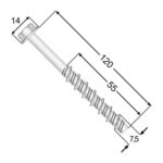 Suruburi Beton Cap Hexagonal 7.5×120 – 50buc/cutie