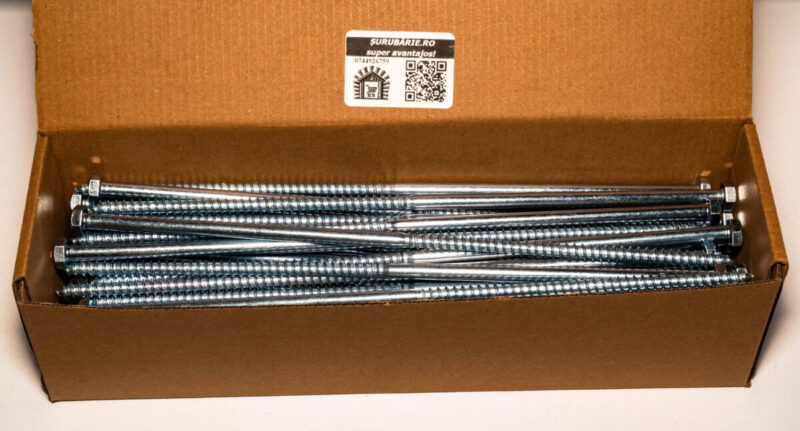 Holsuruburi Lemn Cap Hexagonal 8×300 – 50buc/cutie