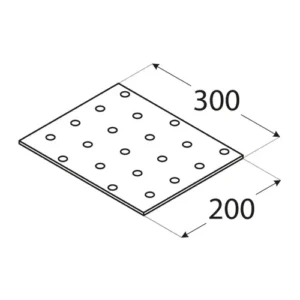 Placa Perforata 300x200x2 PP24