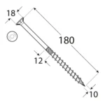 Suruburi Dulgherie Cap Inecat 10×180 – 50buc/cutie