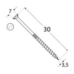 Suruburi Dulgherie Cap Inecat 3.5×30 mm – 1000buc/cutie