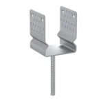 Suport Stalp Lemn 120mm Tip U PSSZ120 Galvanizat la Cald