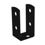Suport Stalp Lemn 50mm Tip U cu Baza Mascata PSOL50 Vopsit Negru
