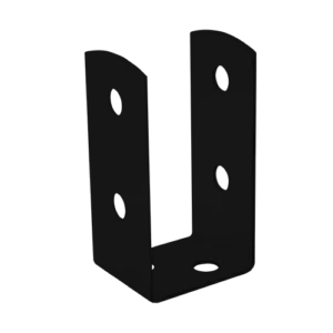Suport Stalp Lemn 50mm Tip U cu Baza Mascata PSOL50 Vopsit Negru
