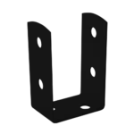 Suport Stalp Lemn 60mm Tip U cu Baza Mascata PSOL60 Vopsit Negru