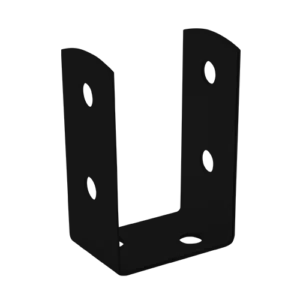 Suport Stalp Lemn 60mm Tip U cu Baza Mascata PSOL60 Vopsit Negru