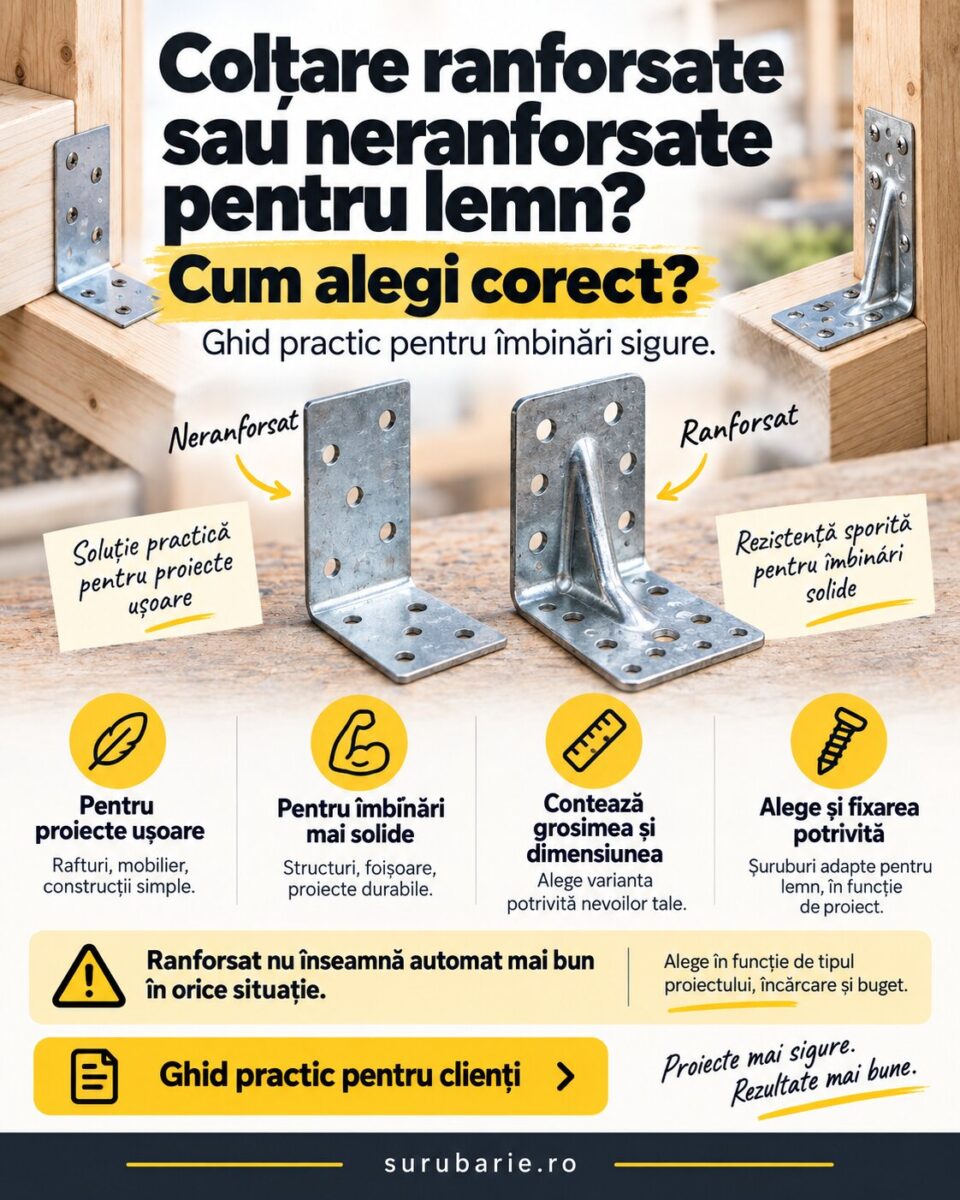Colțare Ranforsate sau Neranforsate pentru Lemn? Cum alegi Corect 5 Colțare Ranforsate sau Neranforsate pentru Lemn? Cum alegi Corect