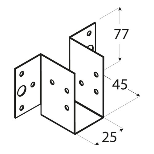 WL 5 – Papuc grindă sarcină ușoară 25x77x1,0 mm