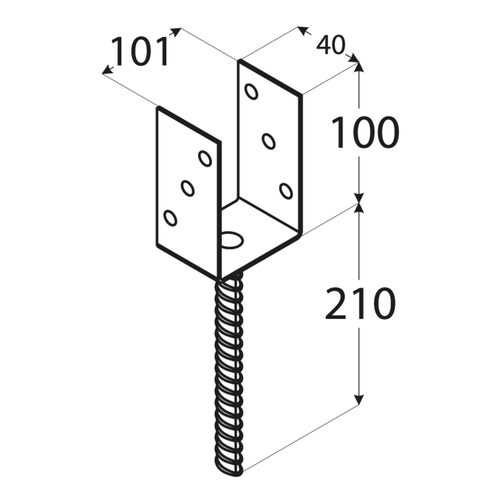 PSL 100 U Suport stâlp clasic 101x100x5 mm (sarcină ușoară) PSL 100 U Suport stâlp clasic 101x100x5 mm (sarcină ușoară)