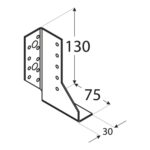 WBD 130 Papuc grindă stânga 28x130x75x2,0 L