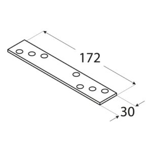 LG1 – Conector plat, material gros 172x30x3,0 mm
