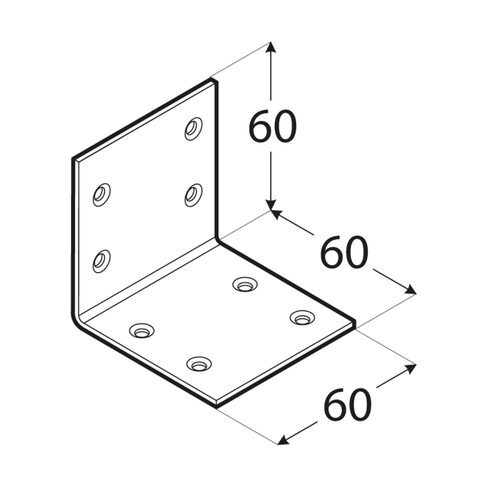 KS3 - Colțar lat 60x60x60x2,0 mm KS3 – Colțar lat 60x60x60x2,0 mm