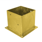PSP 200 Suport stâlp pătrat ZNZ 201x201x200x2,5 galben galvanizat