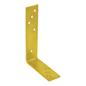 Colțar construcții KB3 180×120×40 mm, tablă 5 mm, zincat galben