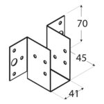 WL 7 – Papuc grindă sarcină ușoară 41x70x1,0 mm