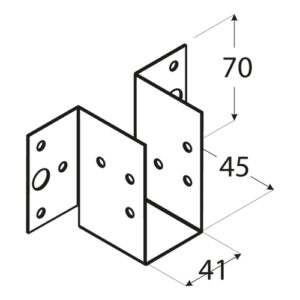 WL 7 – Papuc grindă sarcină ușoară 41x70x1,0 mm